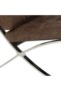 Fotel BA1 brązowy ciemny vintage - d2design